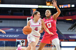 Tiana Mangakahia, Syracuse's all-time assists leader, finished with seven assists.